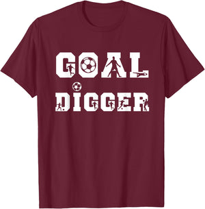 Soccer Goalie Goal Digger European Football Soccer Player T-Shirt - T-Shirt | Maroon