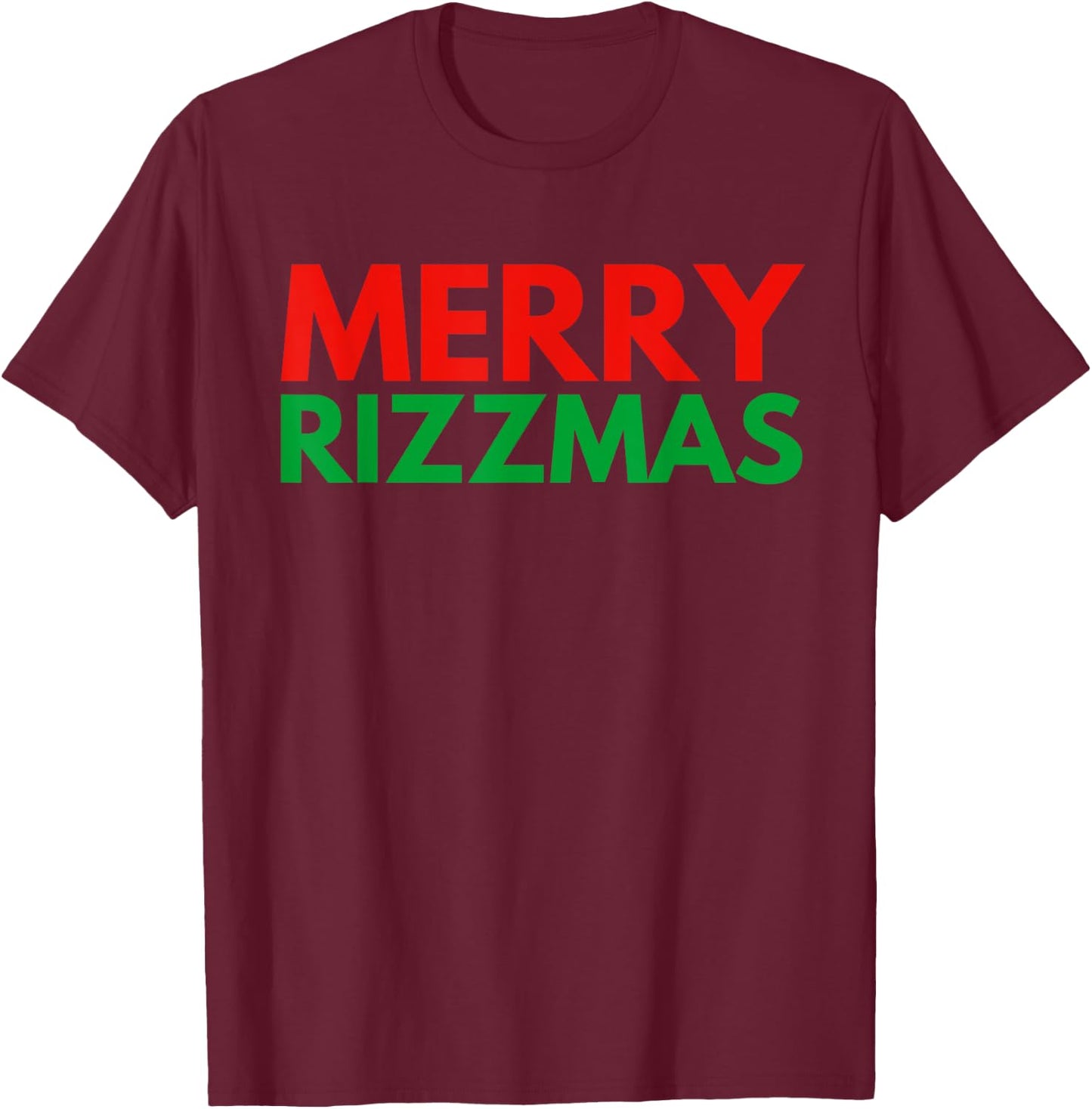 Merry Rizzmas, Rizz, Rizz Master, Christmas, New Years Eve T-Shirt - T-Shirt | Maroon