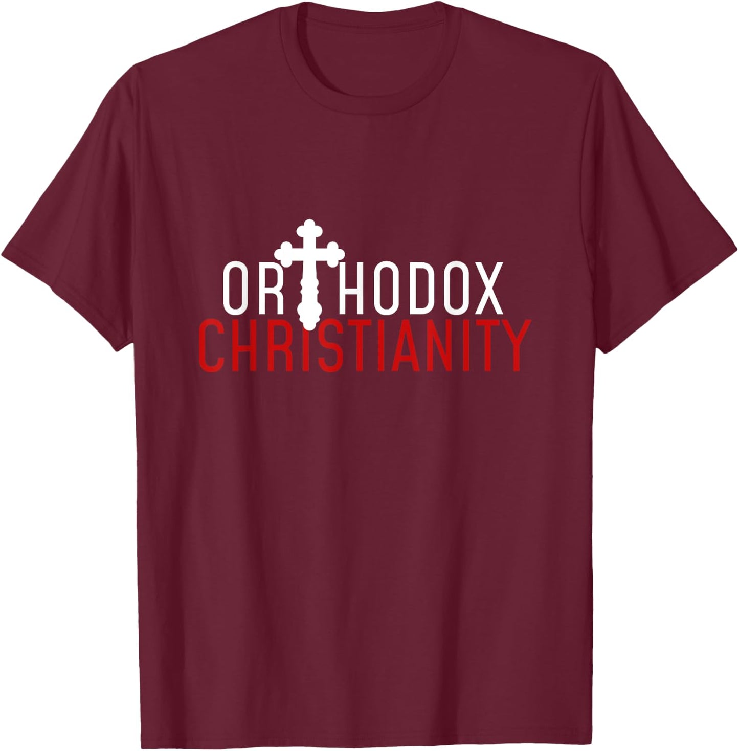 Christian Faith Church Pantocrator Orthodox Christianity Jesus Christ Adults Christmas Shoppers T-Shirt - T-Shirt | Maroon