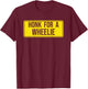 Honk for a Wheelie, Freestyle Motorcycle Stunt Design T-Shirt - T-Shirt | Maroon
