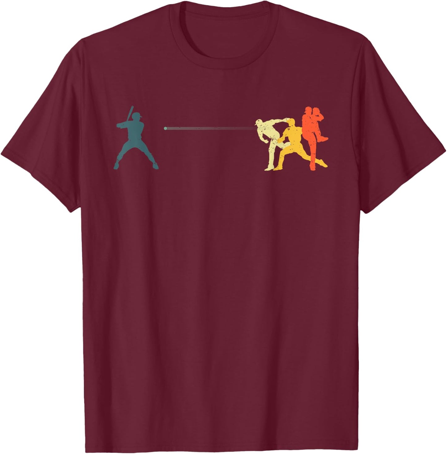Cool Baseball Art Women Baseball Player Sport Lovers T-Shirt - T-Shirt | Maroon