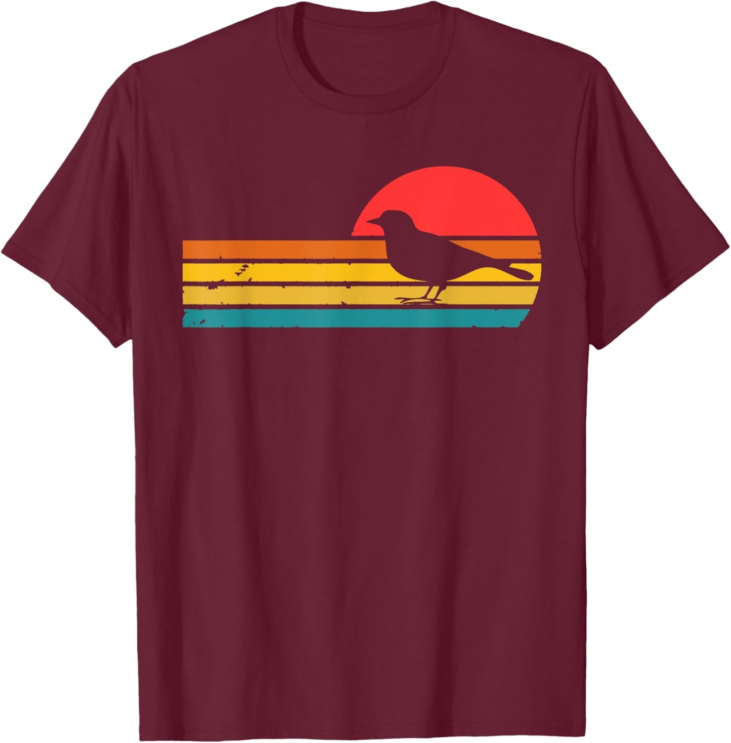 Killdeer Bird Birding Vintage Retro Killdeer Bird T-Shirt - T-Shirt | Maroon