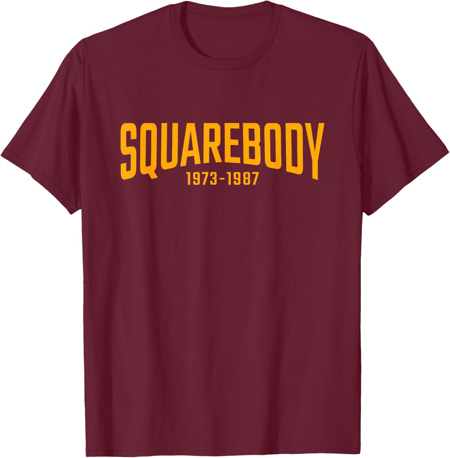 Vintage American Square Body Truck Dropped Pickup Trucks T-Shirt - T-Shirt | Maroon
