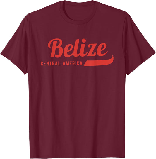 Belize Central America Pride Explore, Adventure, Discover T-Shirt - T-Shirt | Maroon