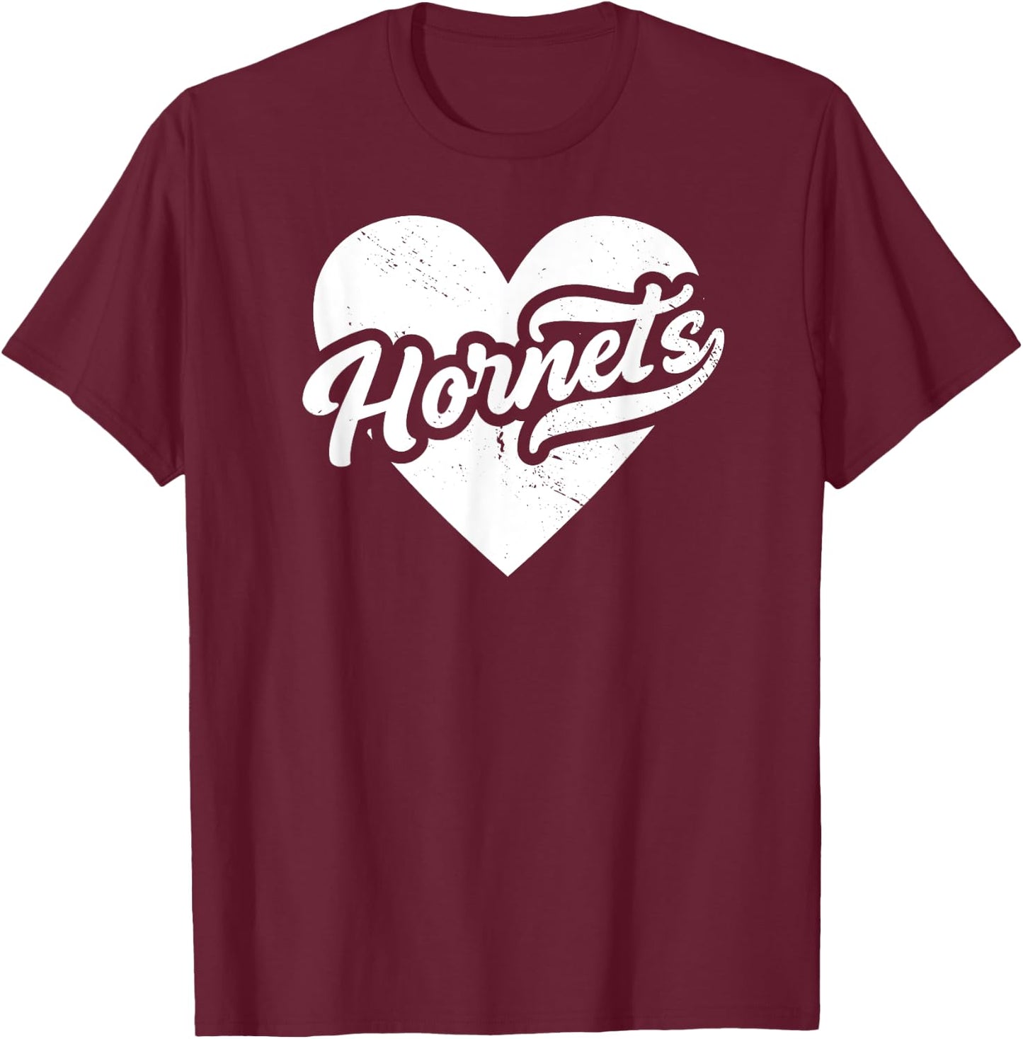 Vintage Hornets School Spirit Go Hornets Love T-Shirt - T-Shirt | Maroon