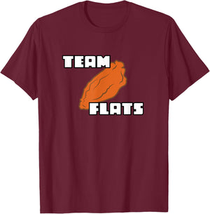 Buffalo Chicken Wing Team Flats and Drums T-Shirt - T-Shirt | Maroon