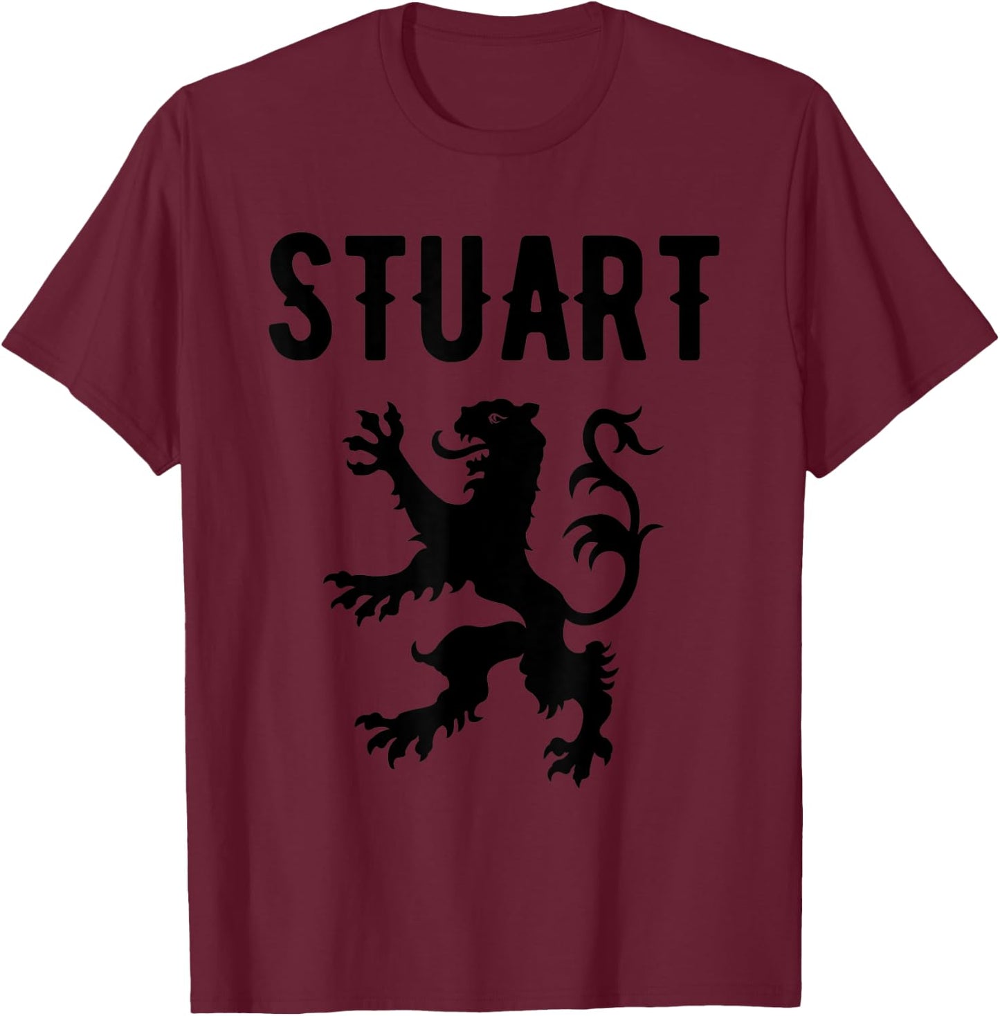 Stuart Clan Scottish Family Name Scotland Heraldry T-Shirt - T-Shirt | Maroon