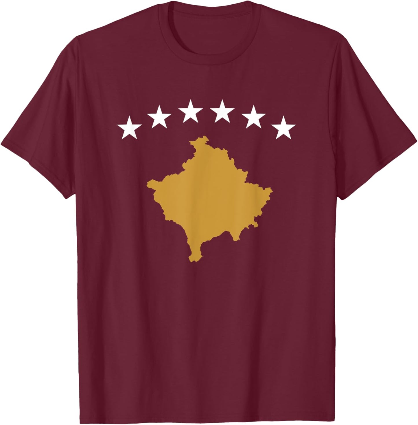 Kosovo Flag Men Women And Kids T-Shirt - T-Shirt | Maroon