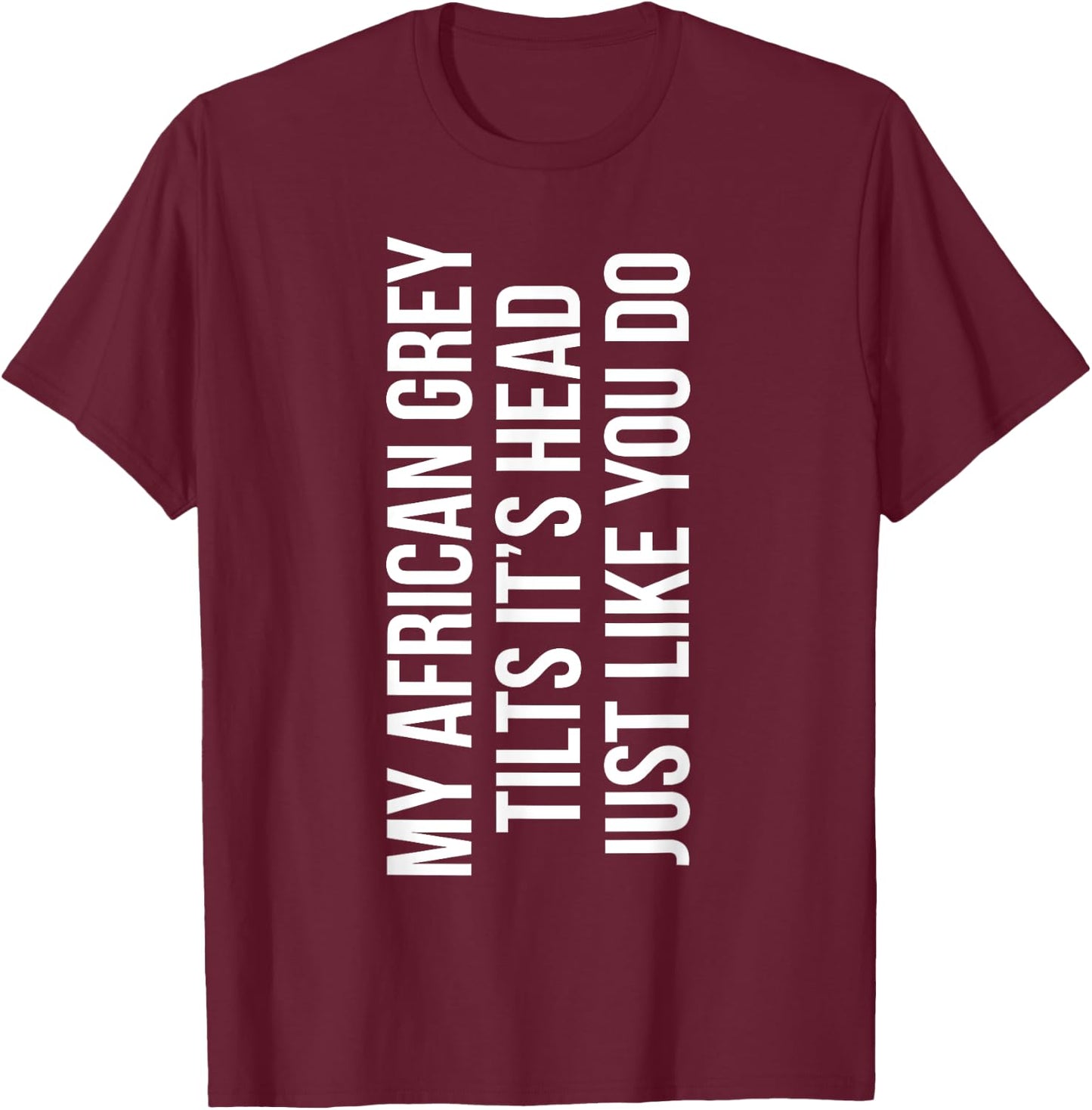 My African Grey Parrot Owner Funny African Grey Lover T-Shirt - T-Shirt | Maroon