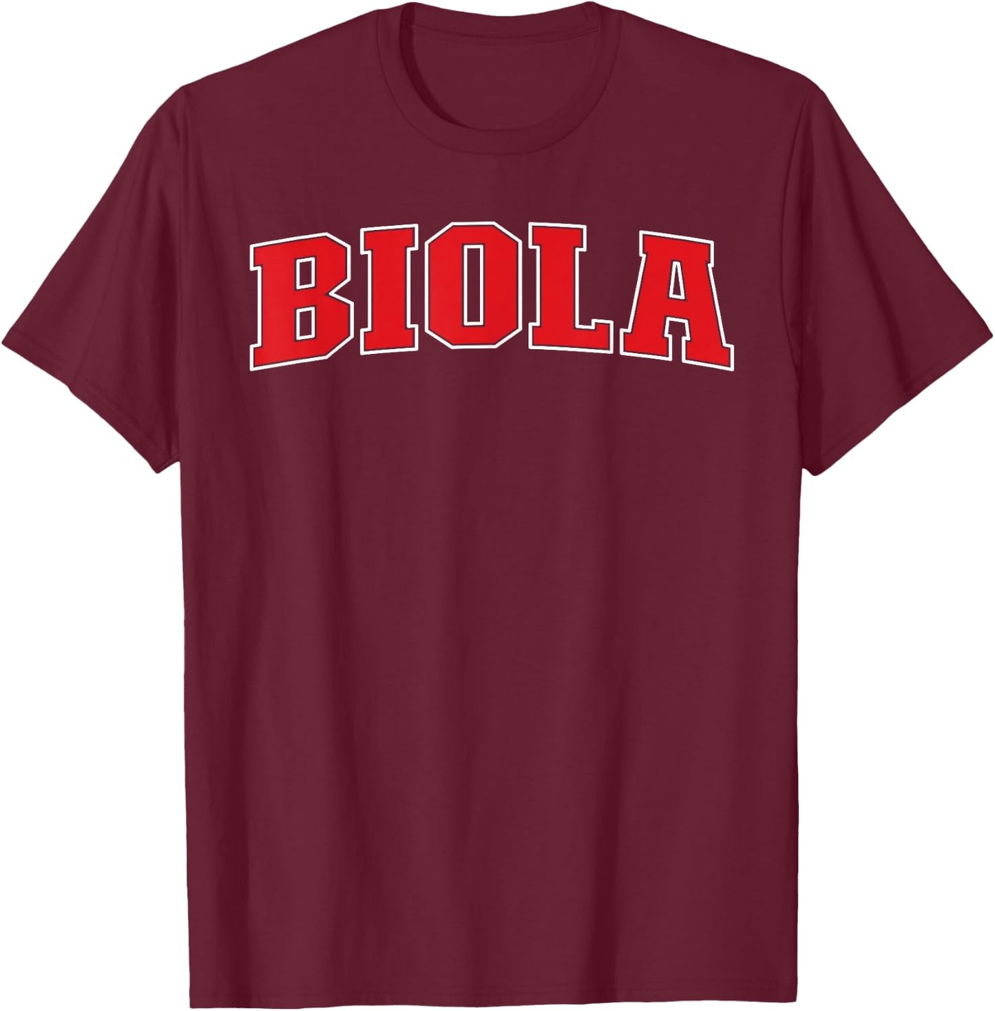 Biola California Souvenir Trip College Style Red Text T-Shirt - T-Shirt | Maroon