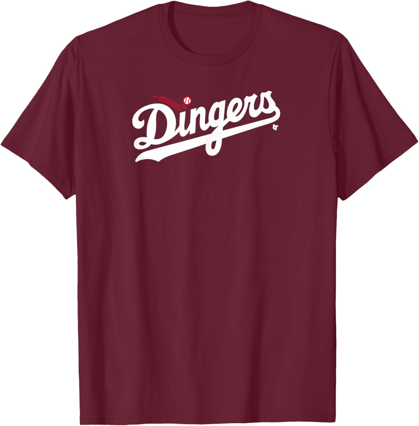 Dingers - Los Angeles Baseball T-Shirt - T-Shirt | Maroon