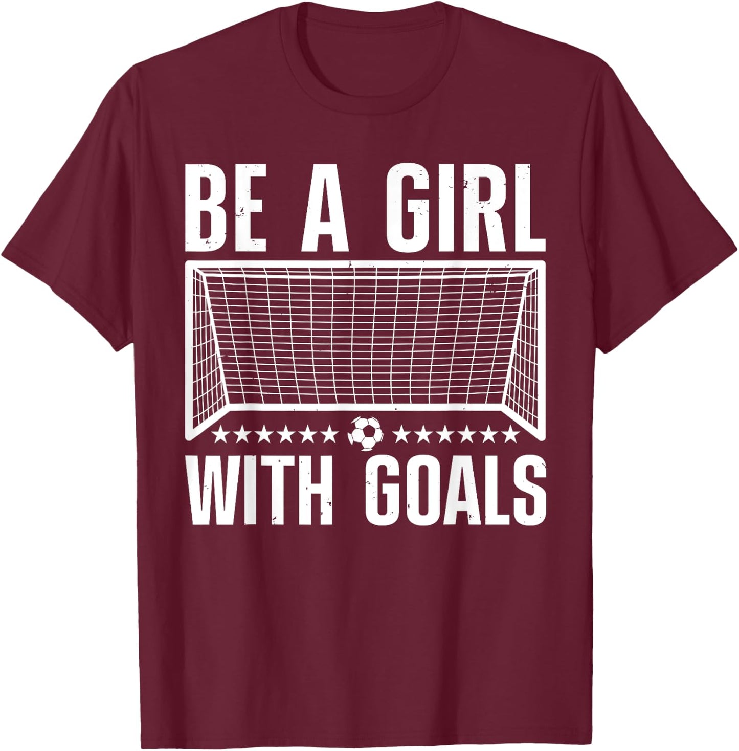 Funny Soccer Art For Girls Teens Women Soccer Lovers Players T-Shirt - T-Shirt | Maroon