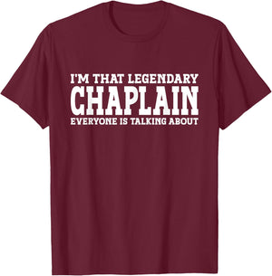Chaplain Job Title Employee Funny Worker Profession Chaplain T-Shirt - T-Shirt | Maroon