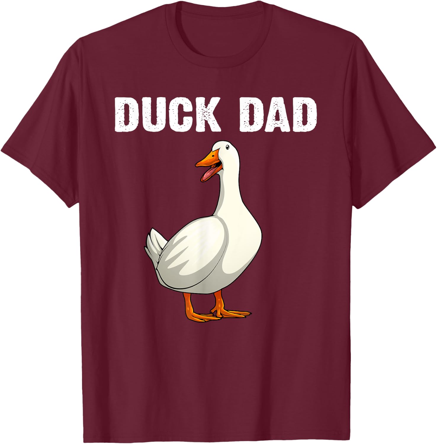 Cute Duck Design For Dad Men Waterfowl Bird Pet Duck Lovers T-Shirt - T-Shirt | Maroon