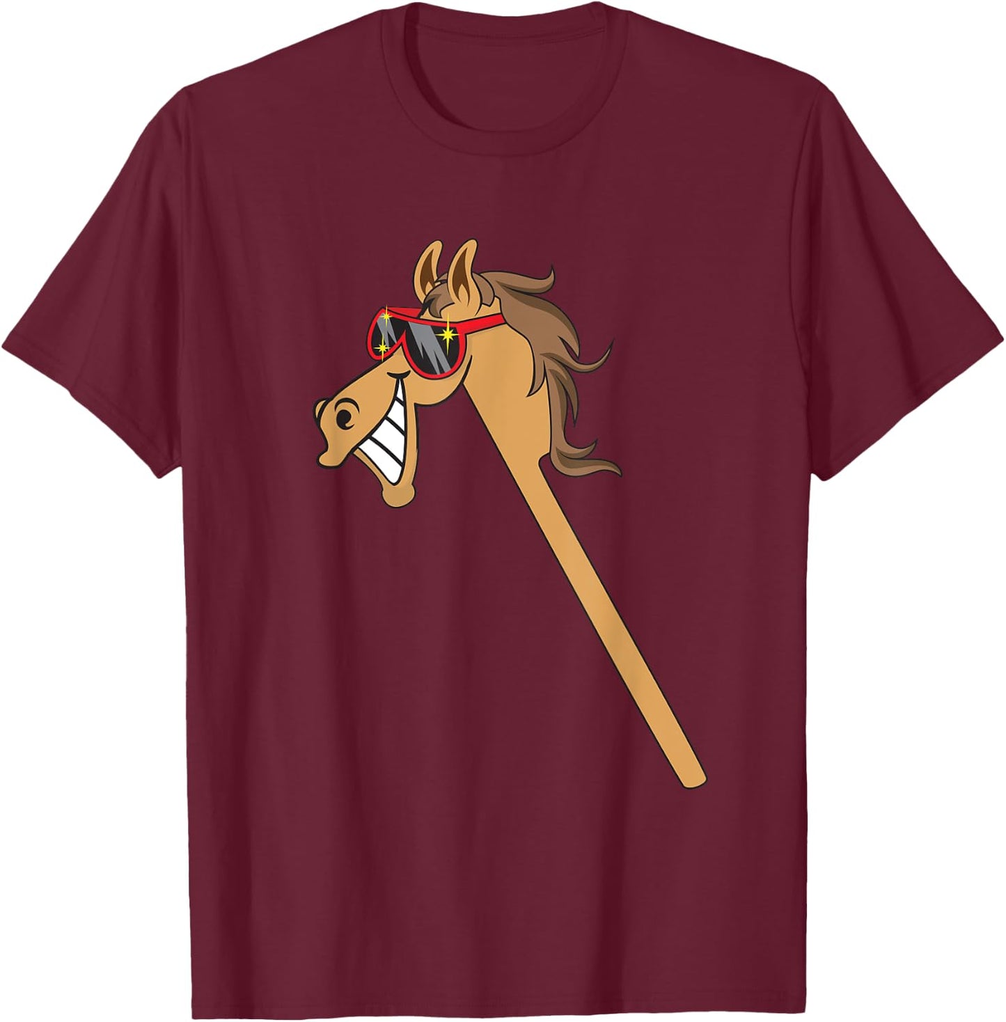 Hobby Horse Horsing Sport for Girls T-Shirt - T-Shirt | Maroon