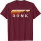 Ronk, VA Vintage Evergreen Sunset Eighties Retro T-Shirt - T-Shirt | Maroon