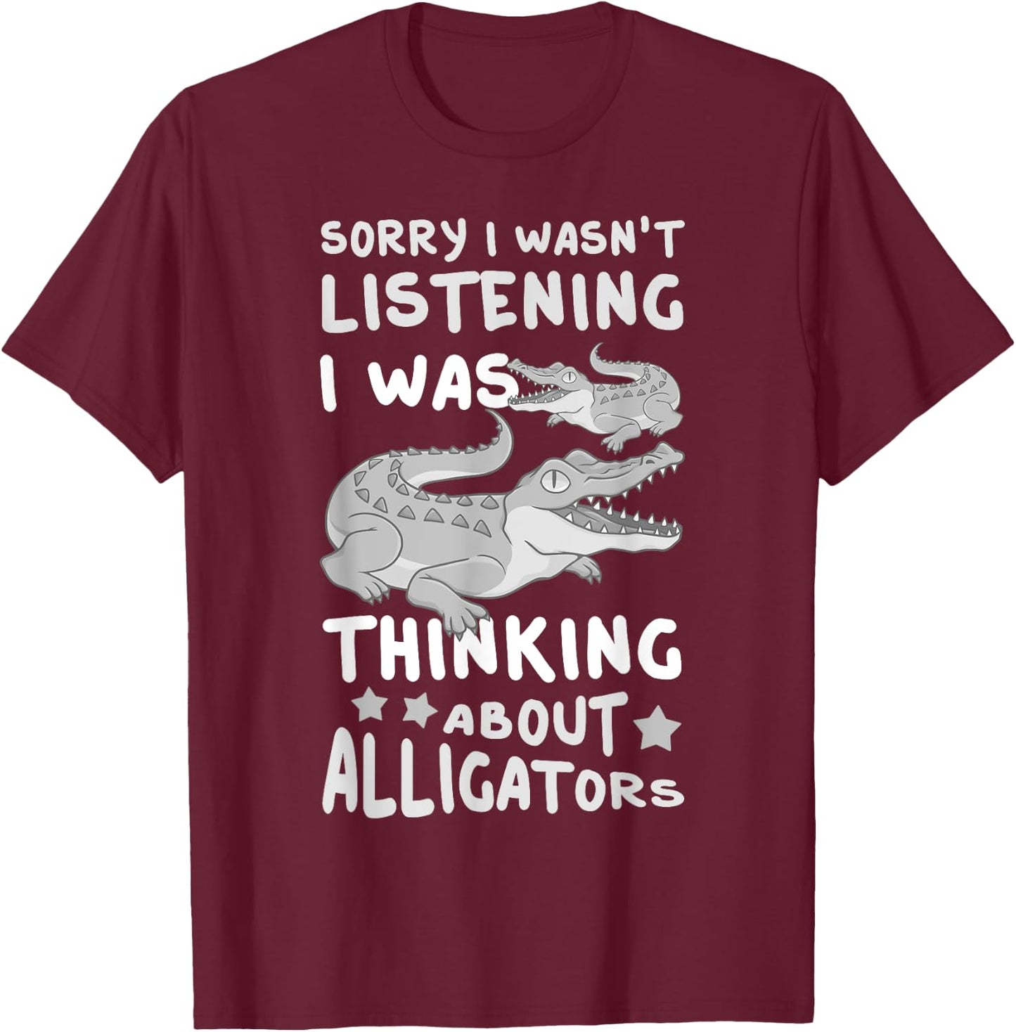 Alligator Animals Funny Florida Green Crocodiles Wild T-Shirt - T-Shirt | Maroon