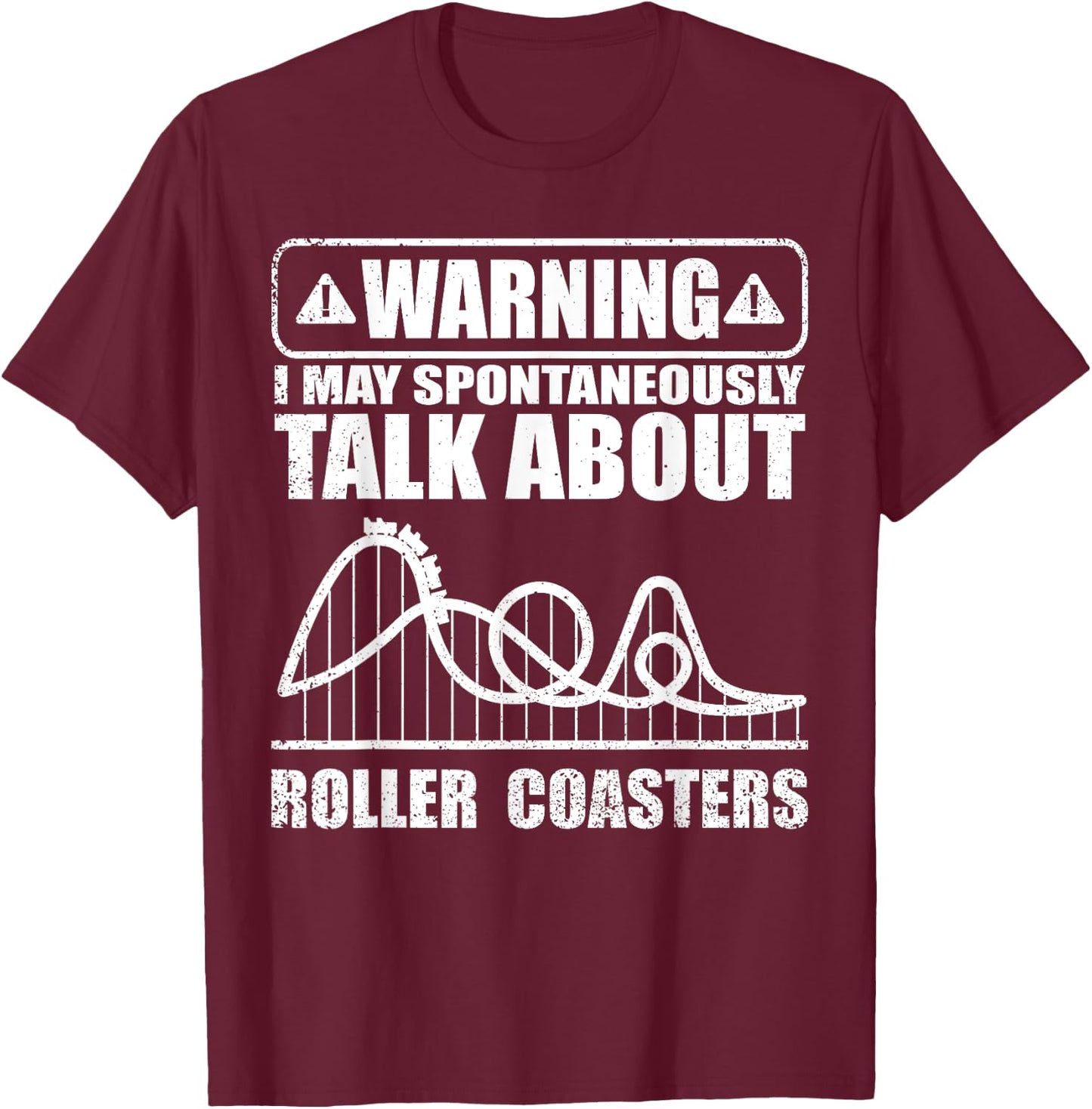 Cute Roller Coaster Women Ride Rollercoaster Lovers T-Shirt - T-Shirt | Maroon