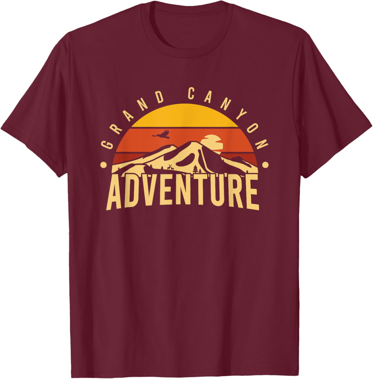 Grand Canyon National Park - Throwback Design - Classic T-Shirt - T-Shirt | Maroon
