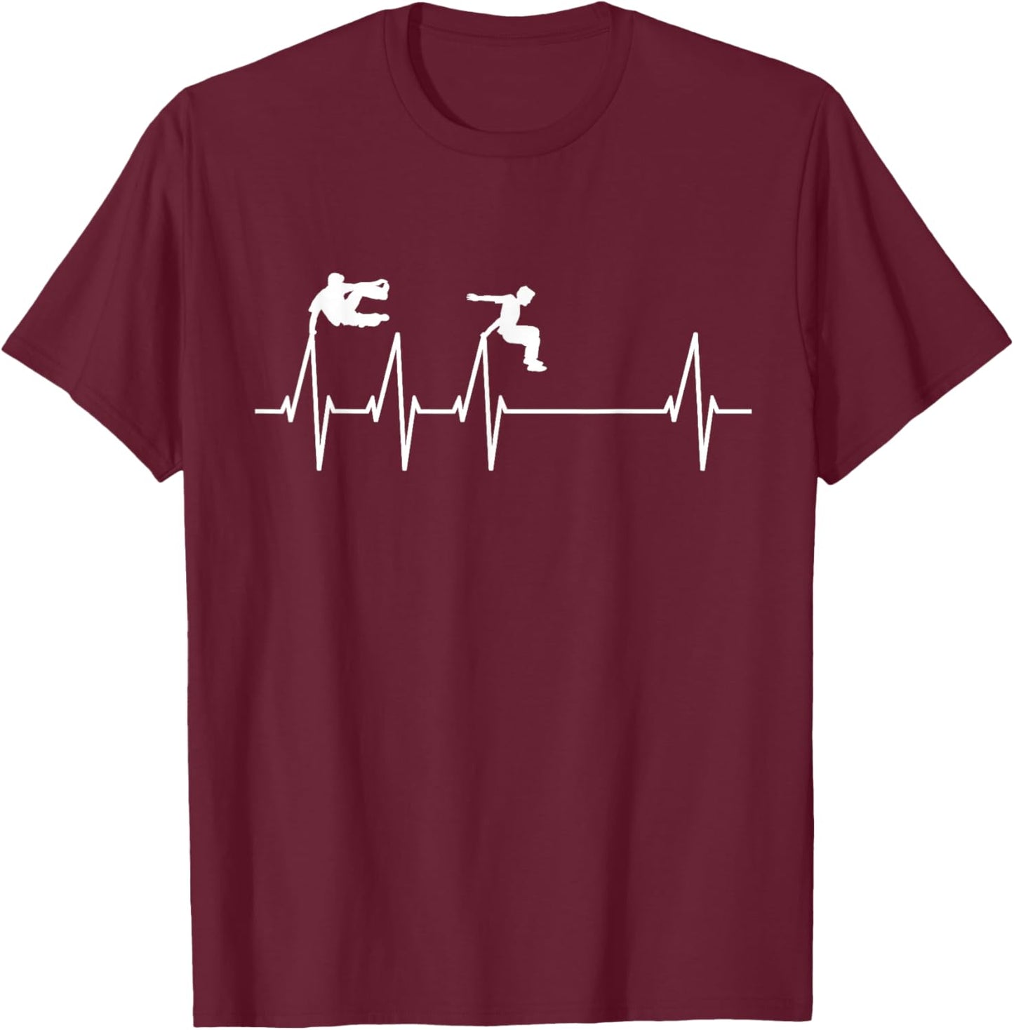 Parkour Sport Freerunning Backflip Freestyle Parkour Runner T-Shirt - T-Shirt | Maroon