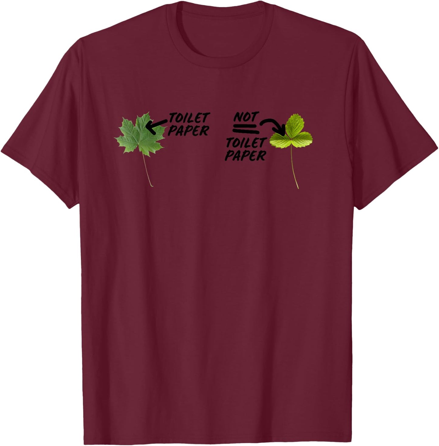 Not Toilet Paper Poison Ivy Funny Camping Guide Joke T-Shirt - T-Shirt | Maroon