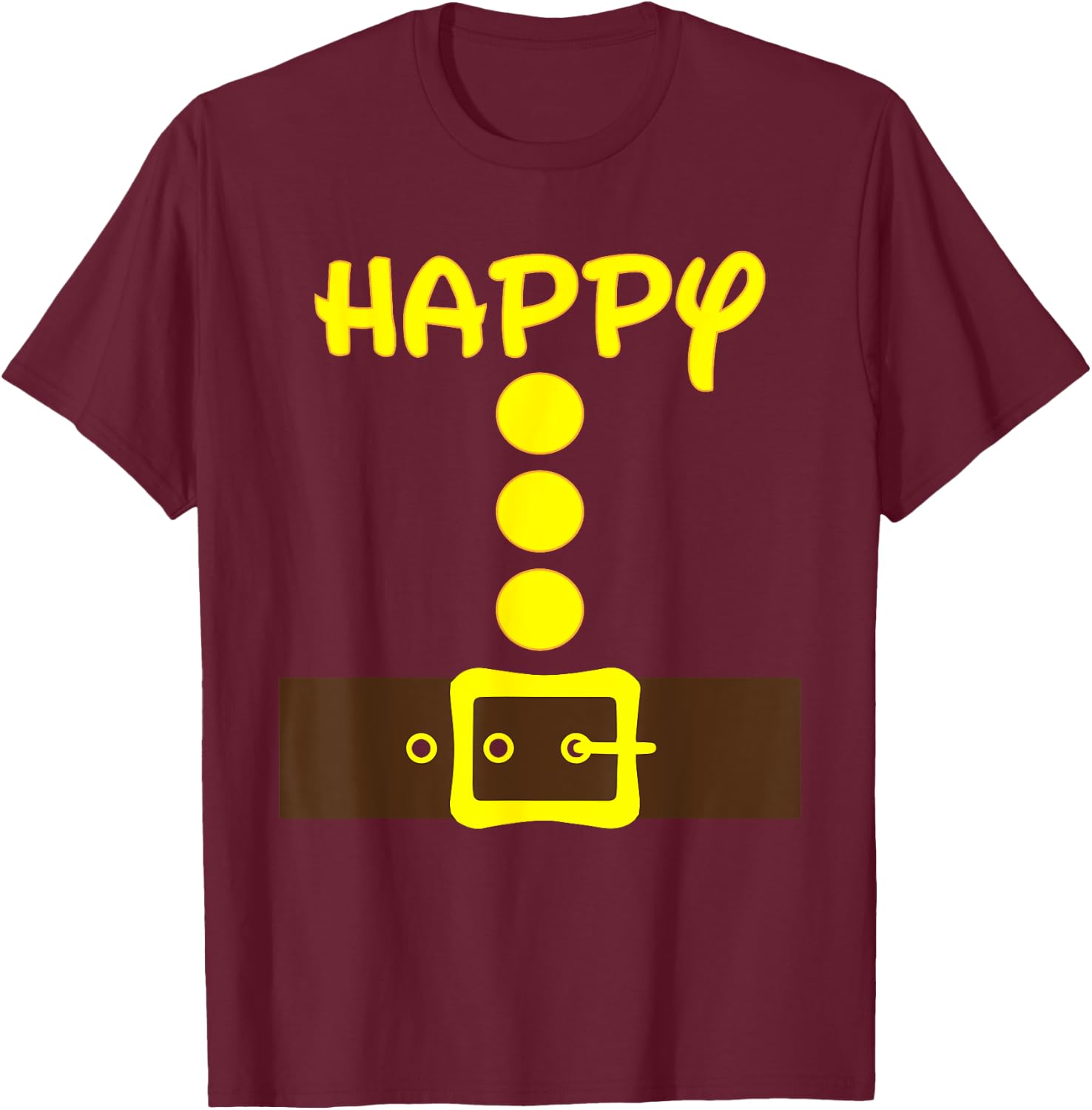 Dwarf Easy Halloween Men Women Kids Group Costume Matching T-Shirt - T-Shirt | Maroon