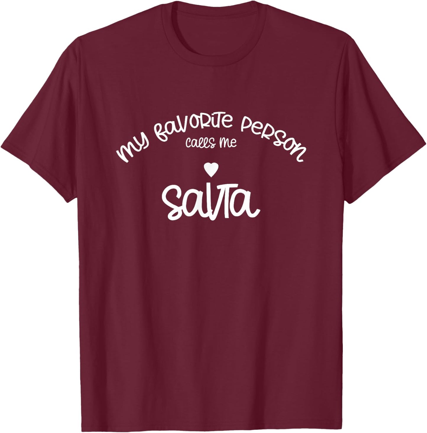 Favorite Person Calls Me SAVTA Hebrew Jewish Grandmother bub T-Shirt - T-Shirt | Maroon