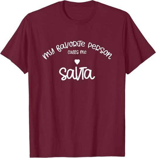 Favorite Person Calls Me SAVTA Hebrew Jewish Grandmother bub T-Shirt - T-Shirt | Maroon