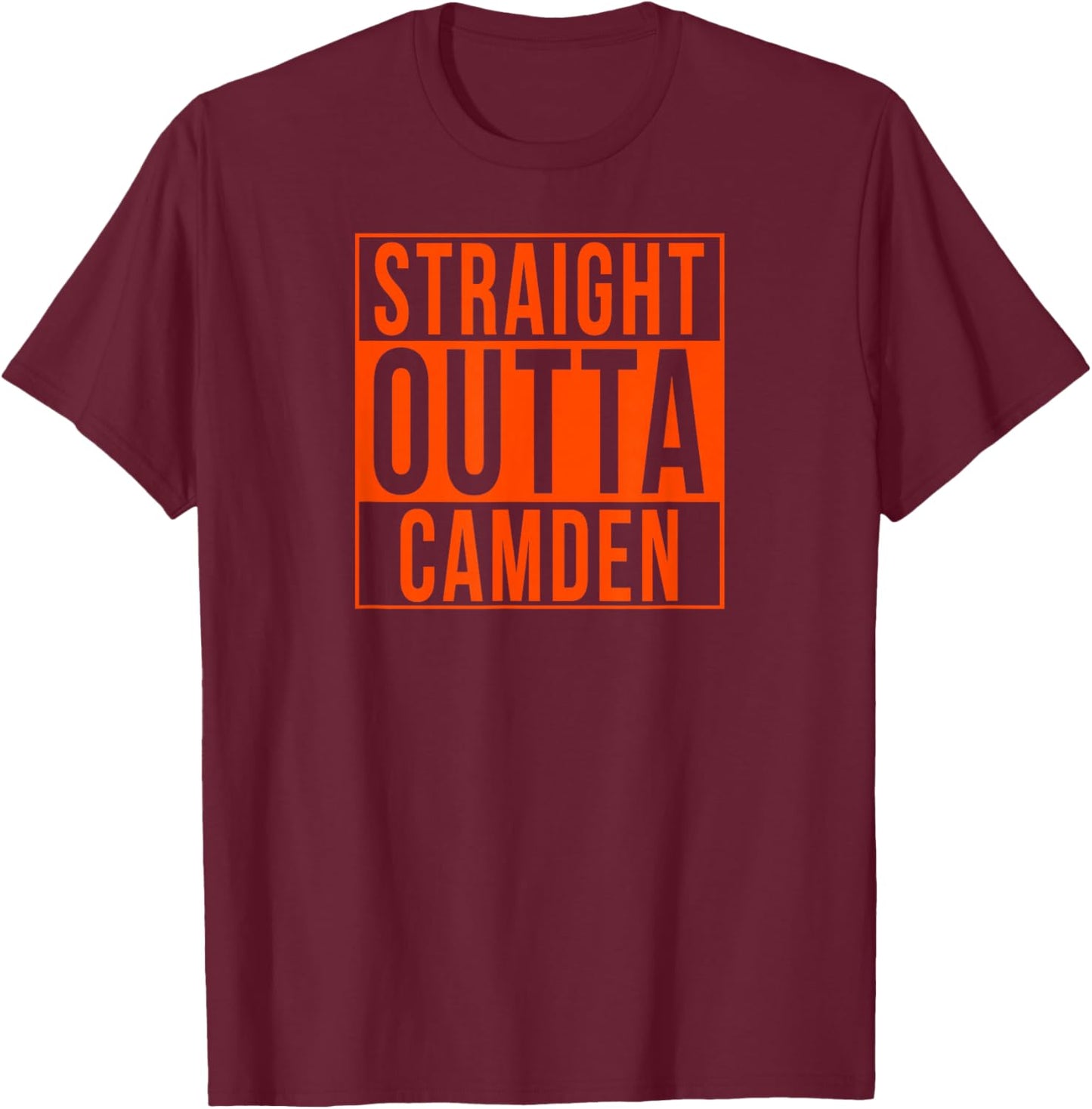 Straight Outta Camden - Baltimore Baseball T-Shirt - T-Shirt | Maroon