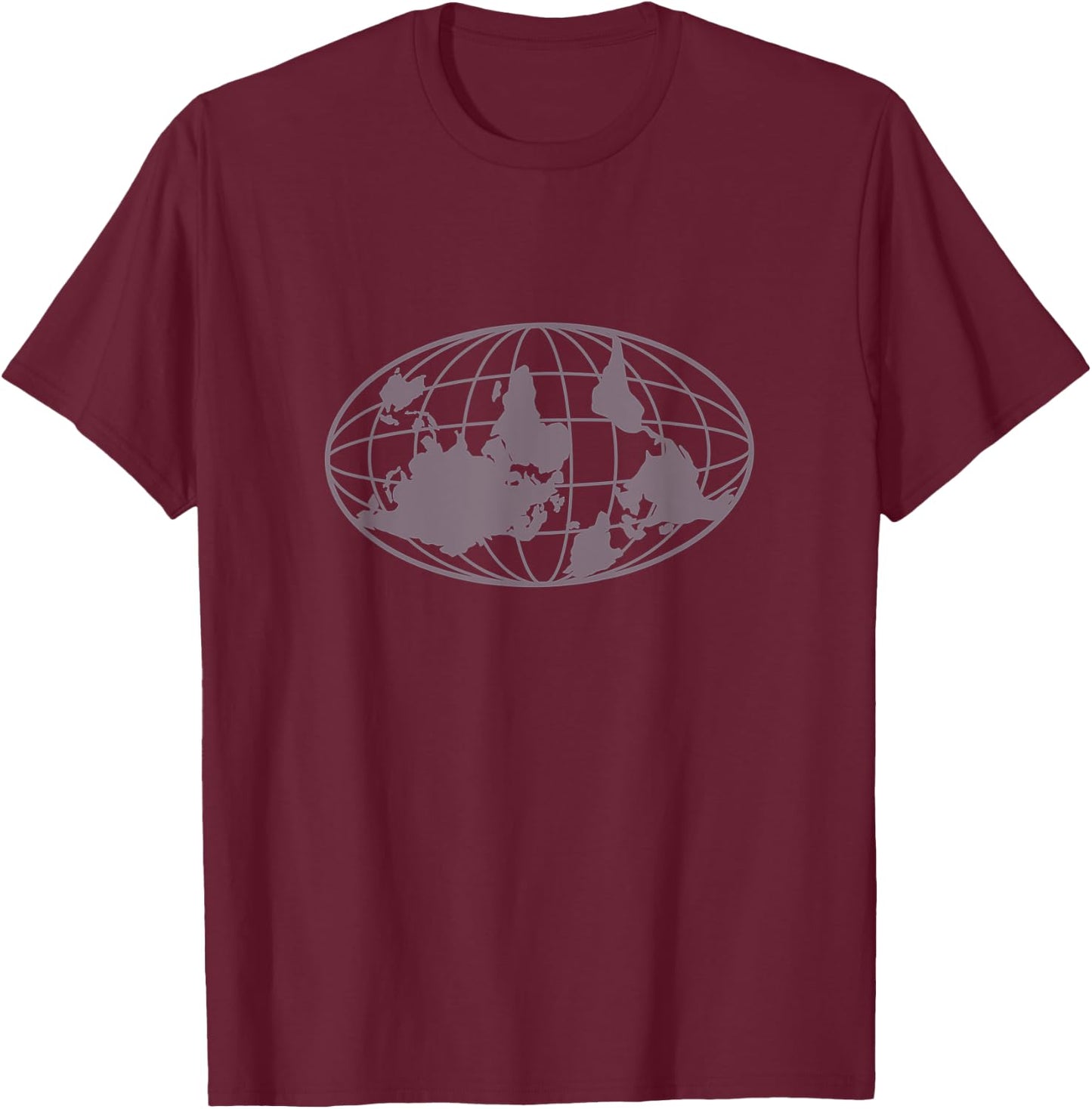Upside Down Earth Globe Funny Wrong Way Planet T-Shirt - T-Shirt | Maroon