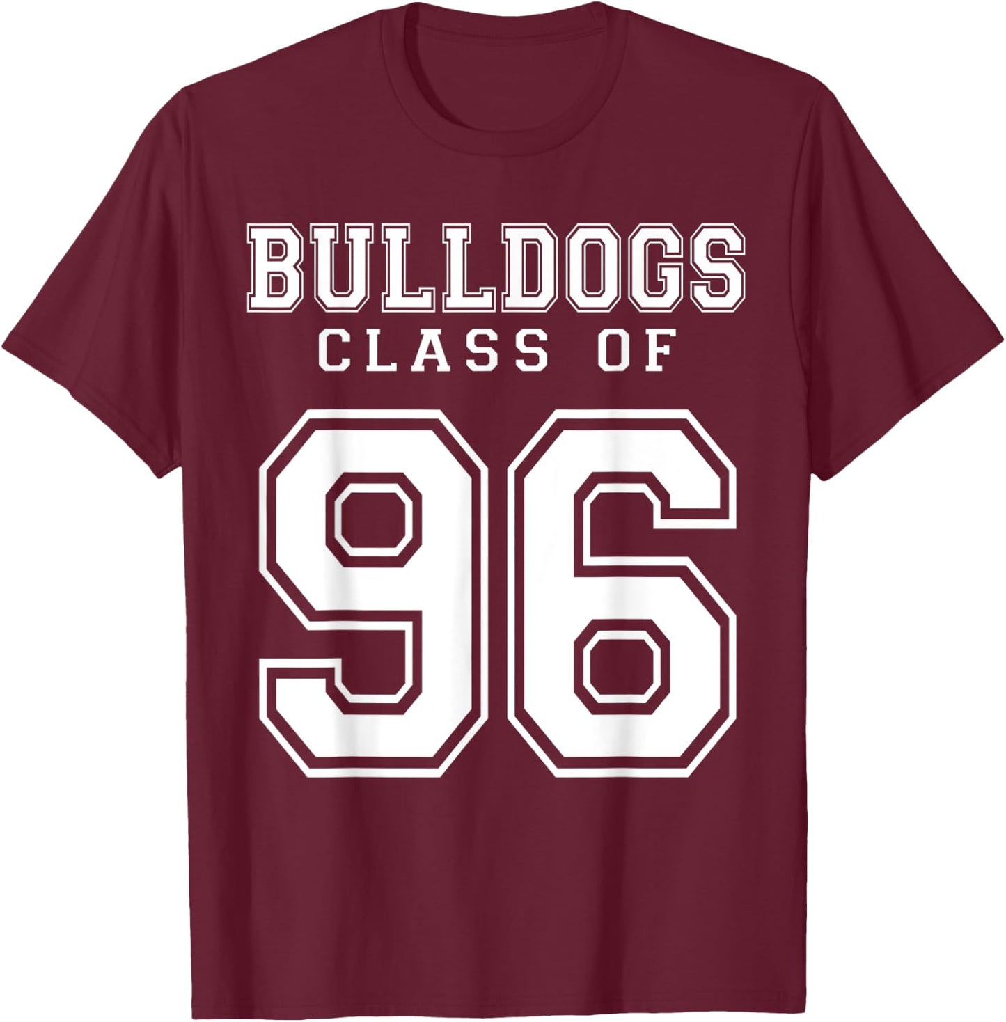 Class Of 1996 Bulldogs Custom Graduation Senior Personalized T-Shirt - T-Shirt | Maroon