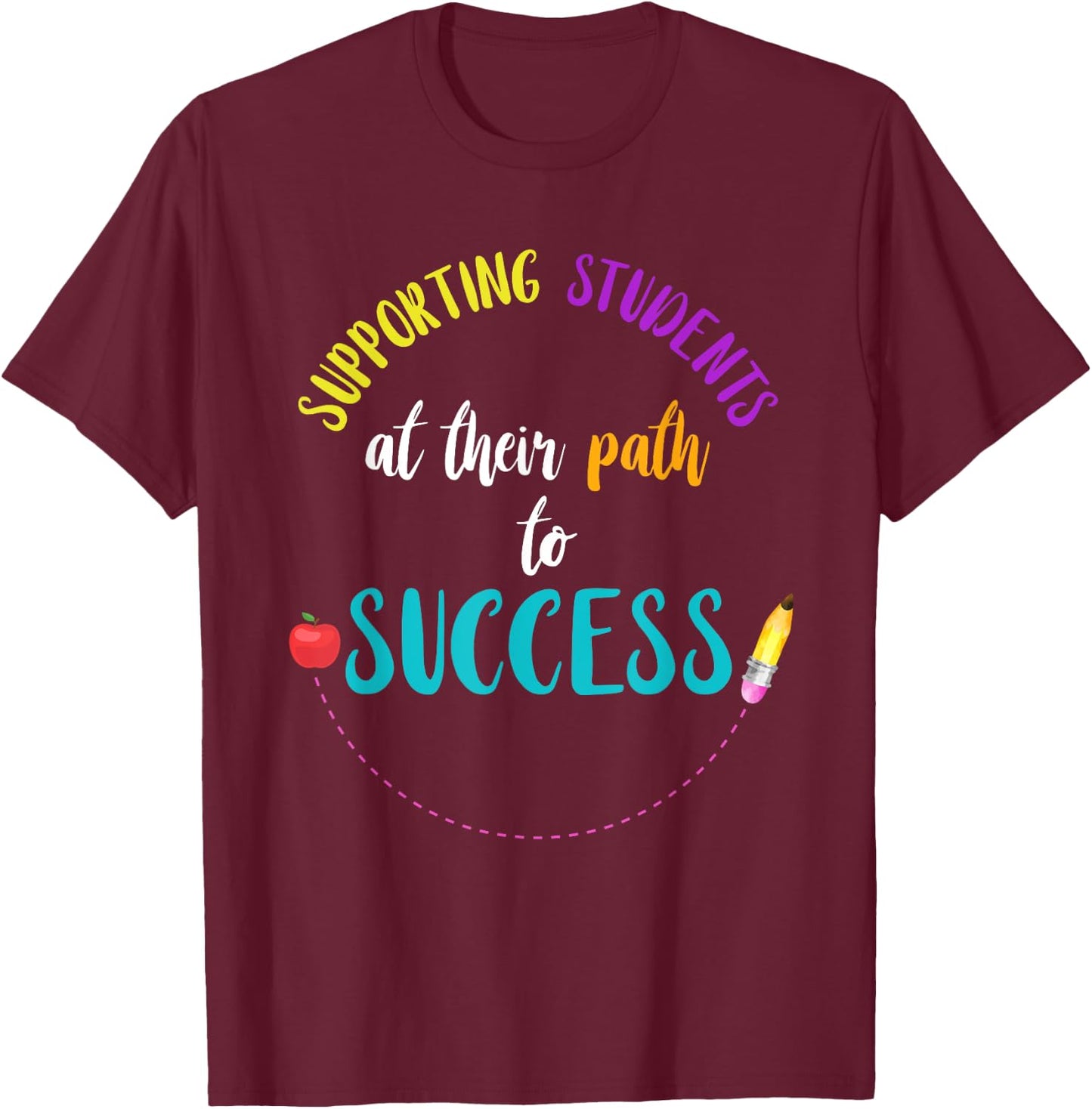 Supporting Students Response Intervention Teacher RTI Team T-Shirt - T-Shirt | Maroon