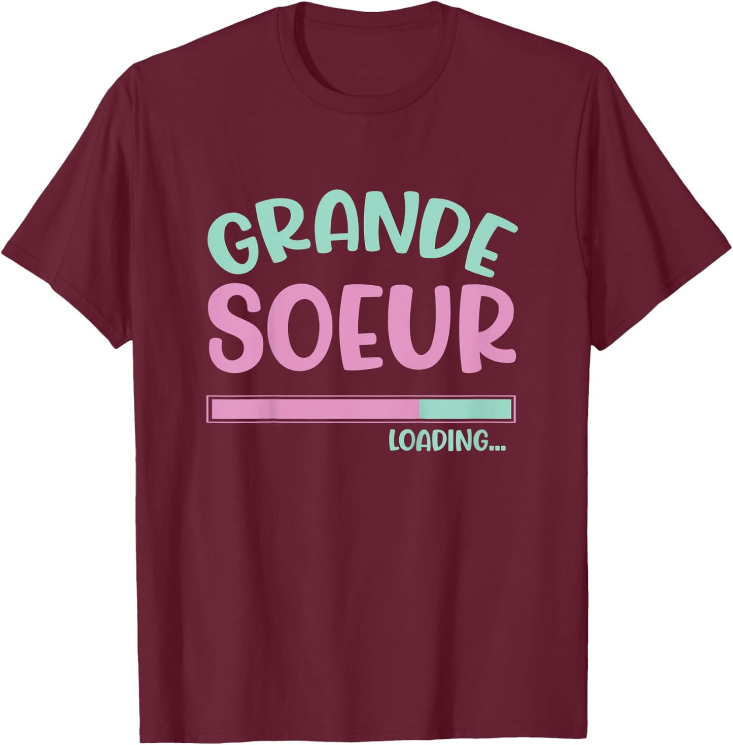 Kids Pregnancy Announcement for Girls Je Vais être une Grande Soeur T-Shirt - T-Shirt | Maroon