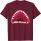 Shark Mouth Halloween T-Shirt - T-Shirt | Maroon