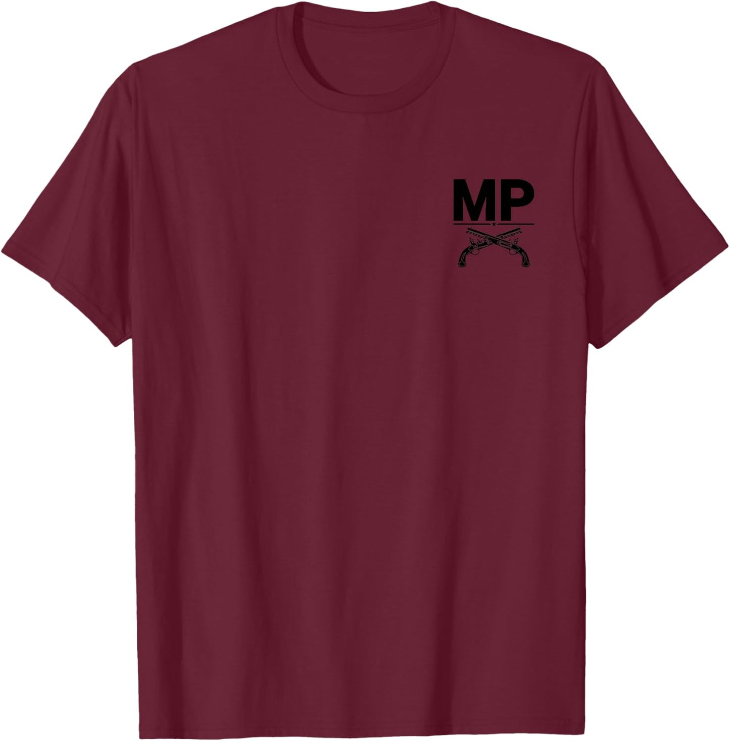 Mp Military Police Corps Us Army (black) T-Shirt - T-Shirt | Maroon