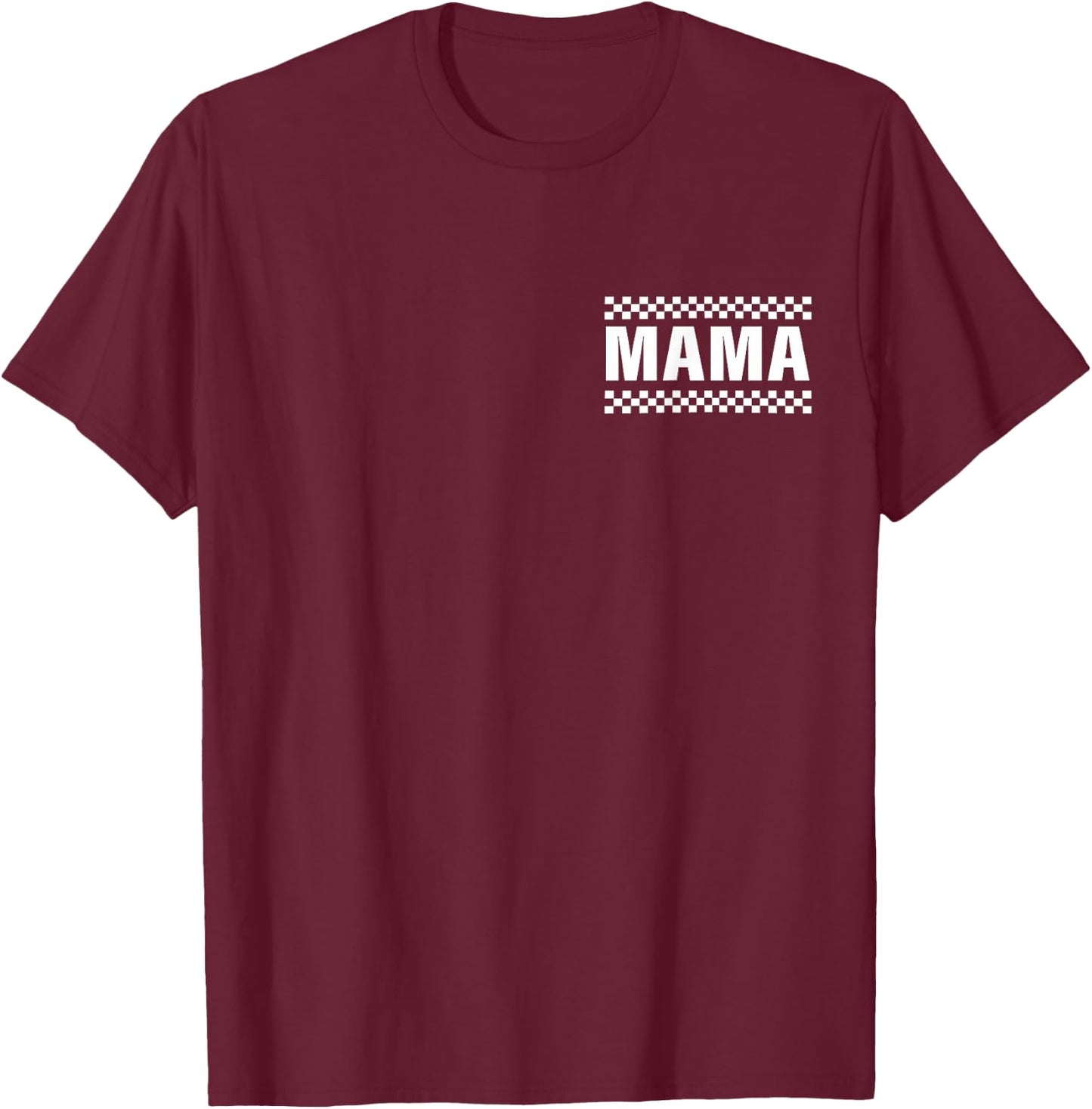 Racing Birthday Party Matching Family Race Car Pit Crew Mama T-Shirt - T-Shirt | Maroon
