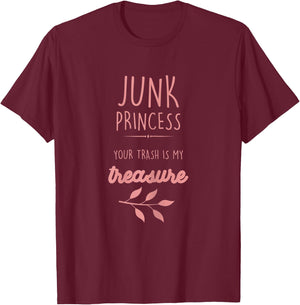 Antiquer Antiquing | Junk Princess | Girls Antique Collector T-Shirt - T-Shirt | Maroon