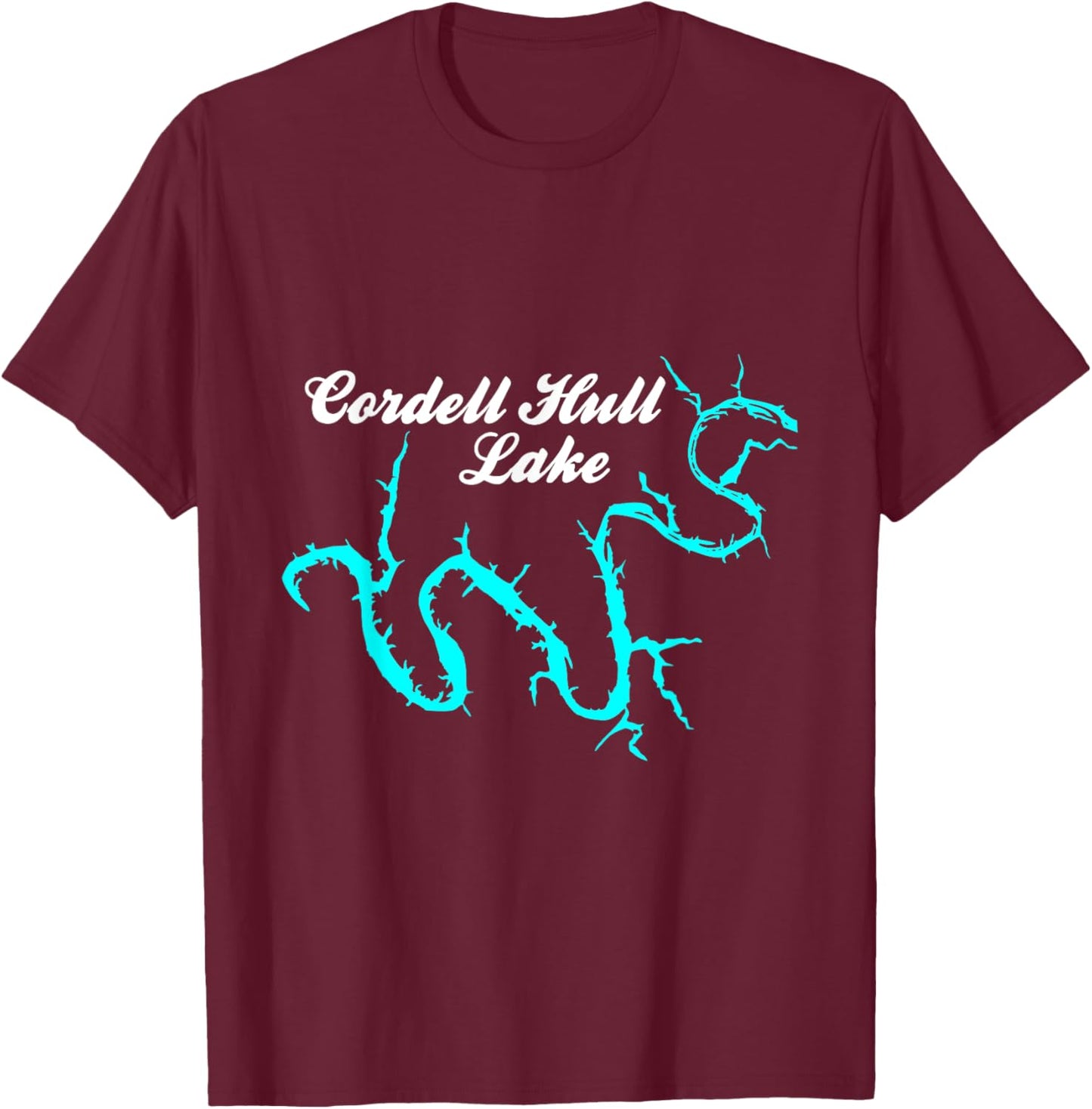 Minimalist Cordell Hull Lake - Tennessee T-Shirt - T-Shirt | Maroon