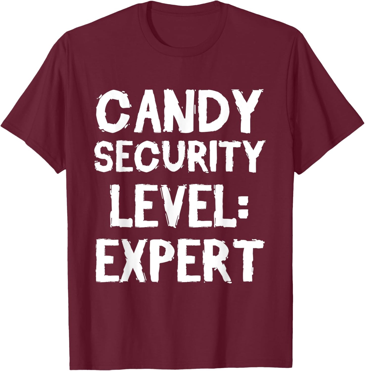 Candy Security Funny Halloween Party T-Shirt - T-Shirt | Maroon