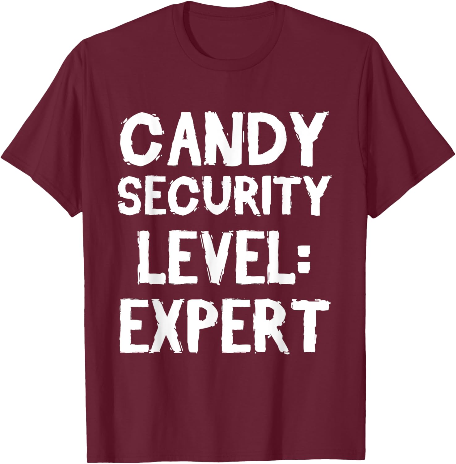Candy Security Funny Halloween Party T-Shirt - T-Shirt | Maroon