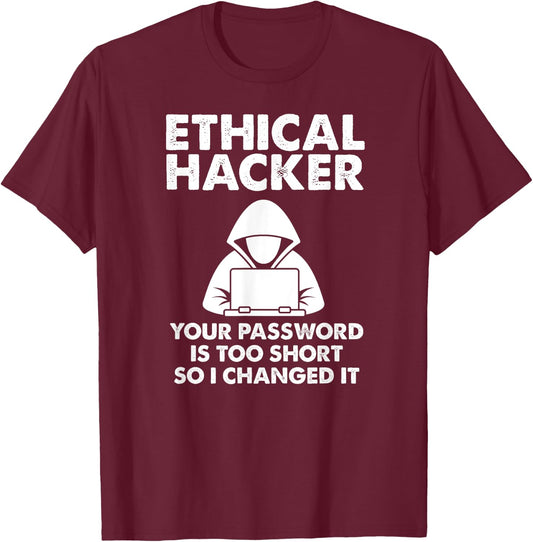 Funny Hacker Art Women Hacking Lover Computer Nerd T-Shirt - T-Shirt | Maroon