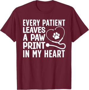 Funny Veterinarian Art Women Pet Veterinary Lovers T-Shirt - T-Shirt | Maroon