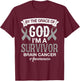 I’m A Survivor Brain Cancer Awareness Gray Ribbon Christian T-Shirt - T-Shirt | Maroon