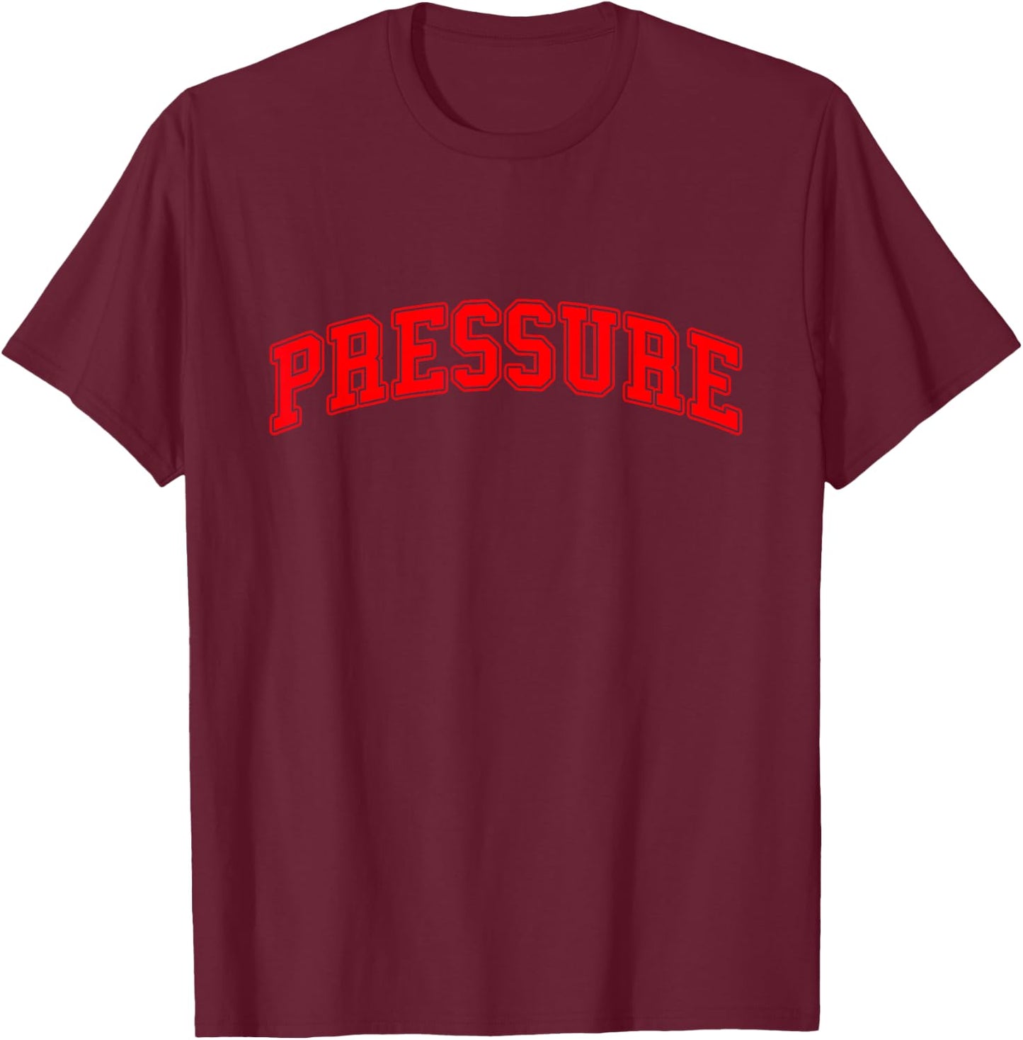 Red Pressure Red Color Graphic T-Shirt - T-Shirt | Maroon