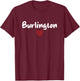 Burlington - I Love Burlington - Throwback Design - Classic T-Shirt - T-Shirt | Maroon