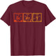 Scary Halloween Periodic Table of Elements Chemistry Lover T-Shirt - T-Shirt | Maroon