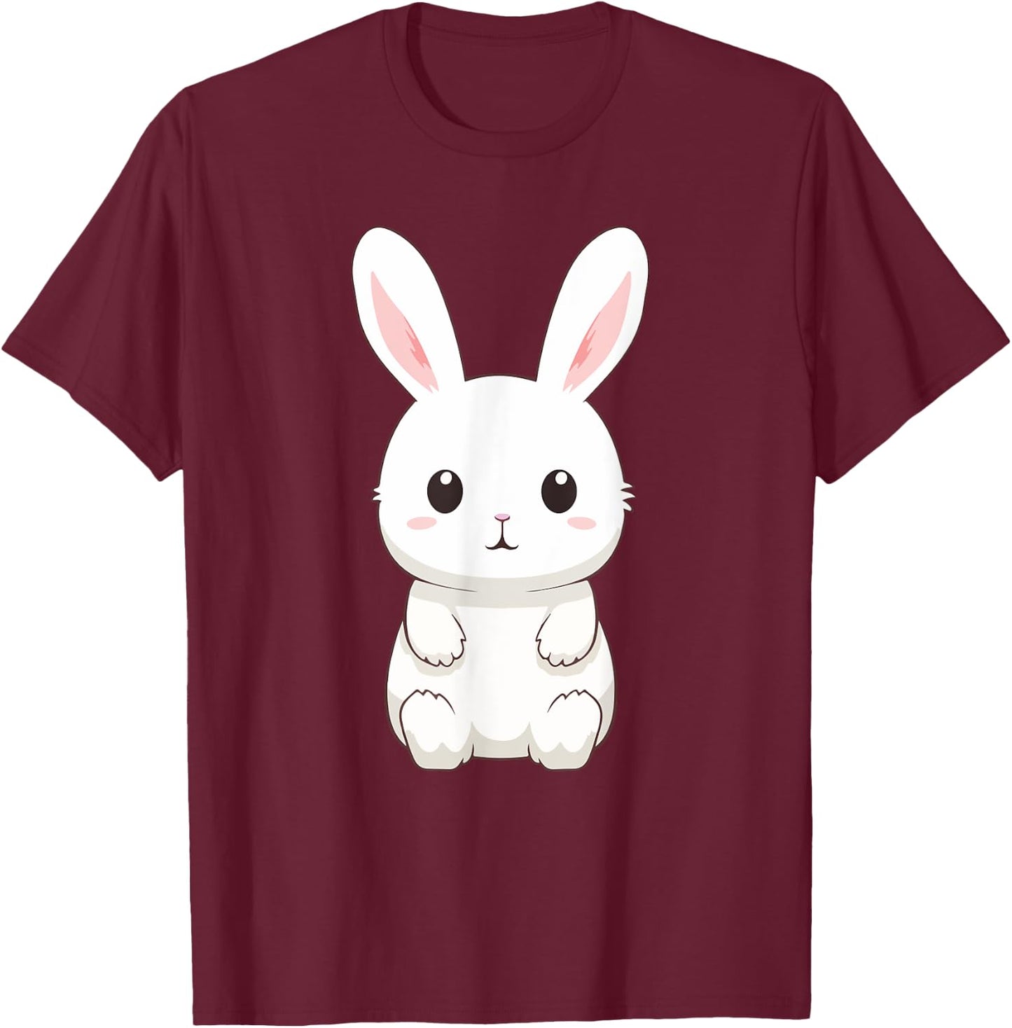 Kawaii Bunny T-Shirt - T-Shirt | Maroon
