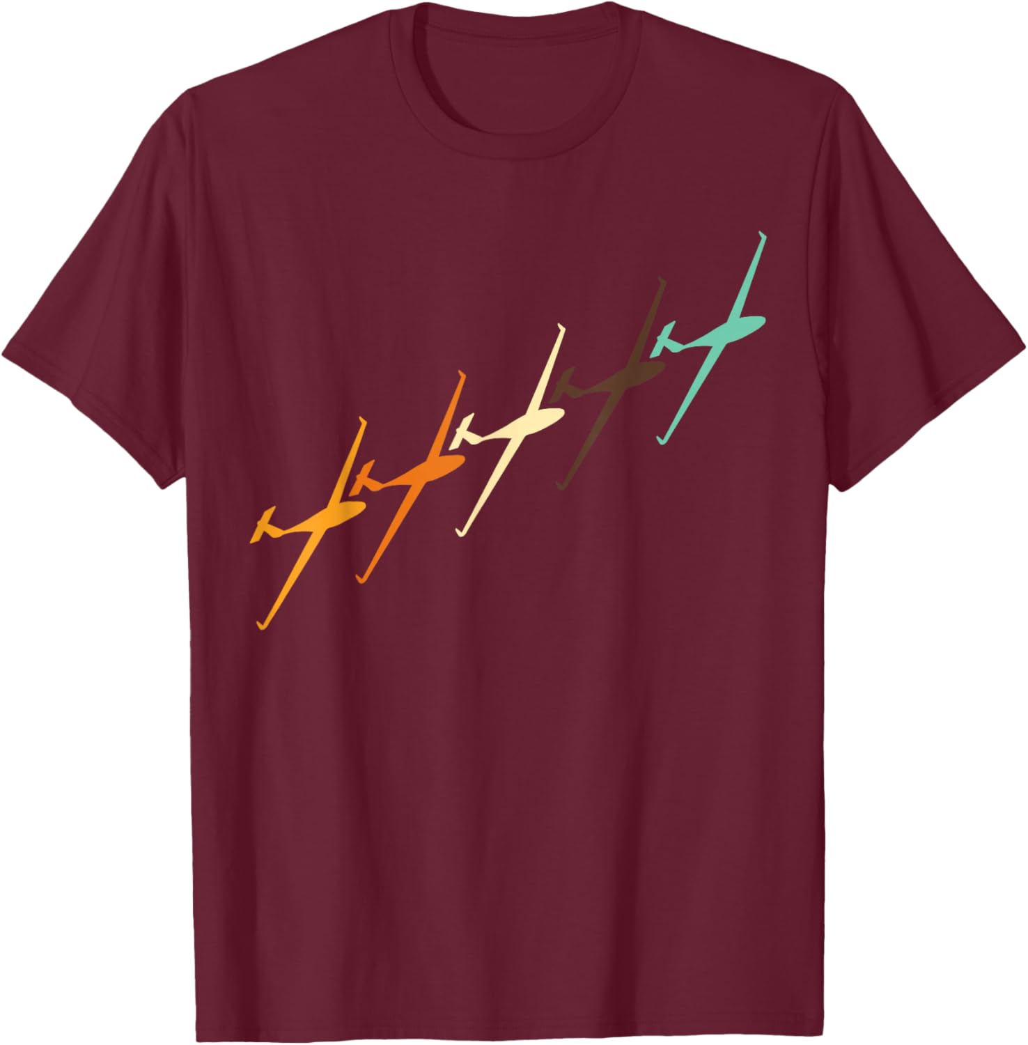 Vintage Glider Airplane Pilot Funny Gliding Soaring Lovers T-Shirt - T-Shirt | Maroon