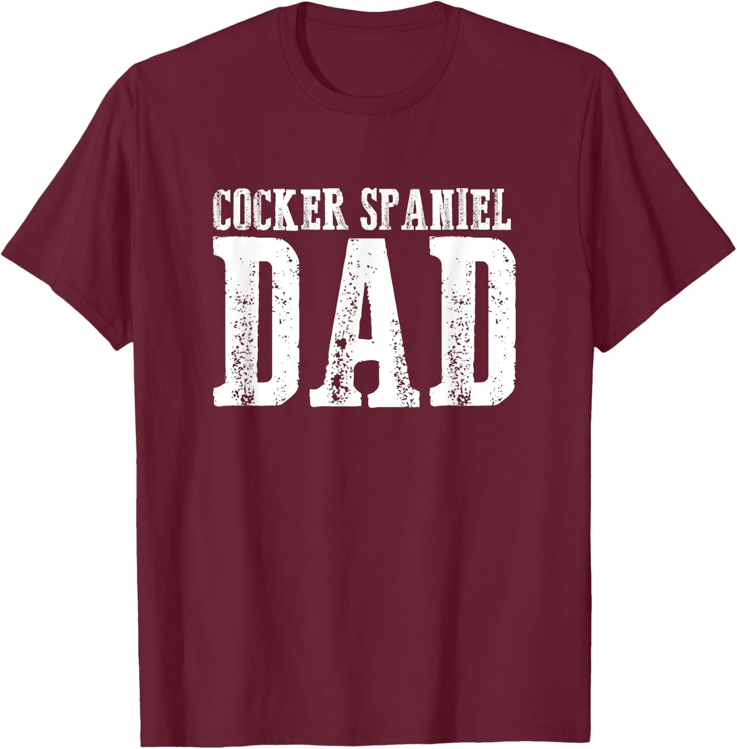 Cocker Spaniel Dad T-Shirt - T-Shirt | Maroon