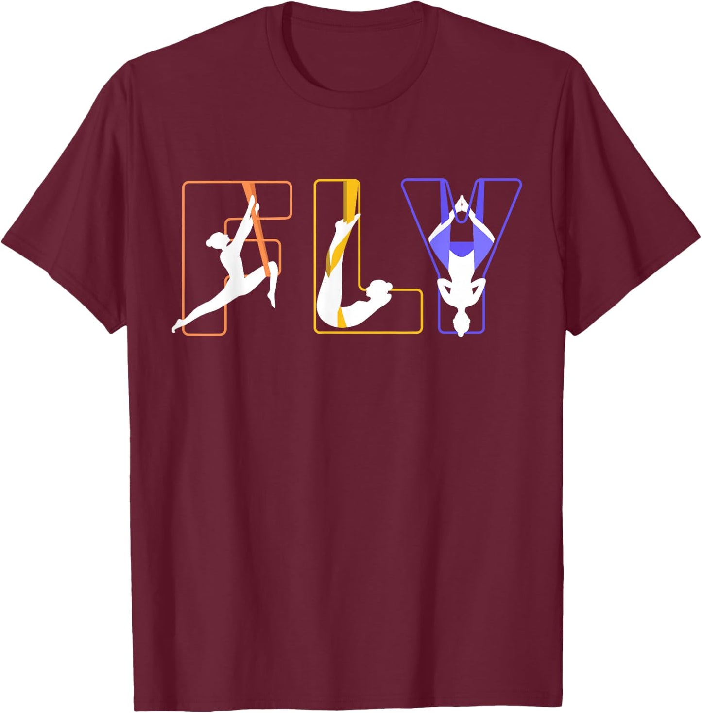 Fly Aerial Yoga, Hammock Silks, Aerial Arts, Love Aerialist T-Shirt - T-Shirt | Maroon
